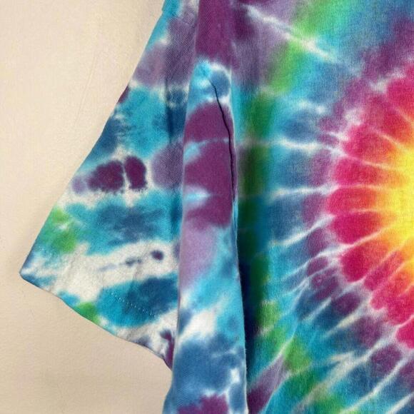 Vintage T Shirt Screen Stars Single Stitch Heart 1990s Tie Dye - Picture 7 of 7